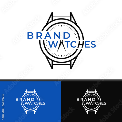 Simple Watches Logo, is suitable for any watches business.