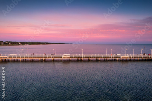 Wallpaper Mural Summer view from the air of the Hel Peninsula, a calm and nice landscape over Jurata village. Torontodigital.ca