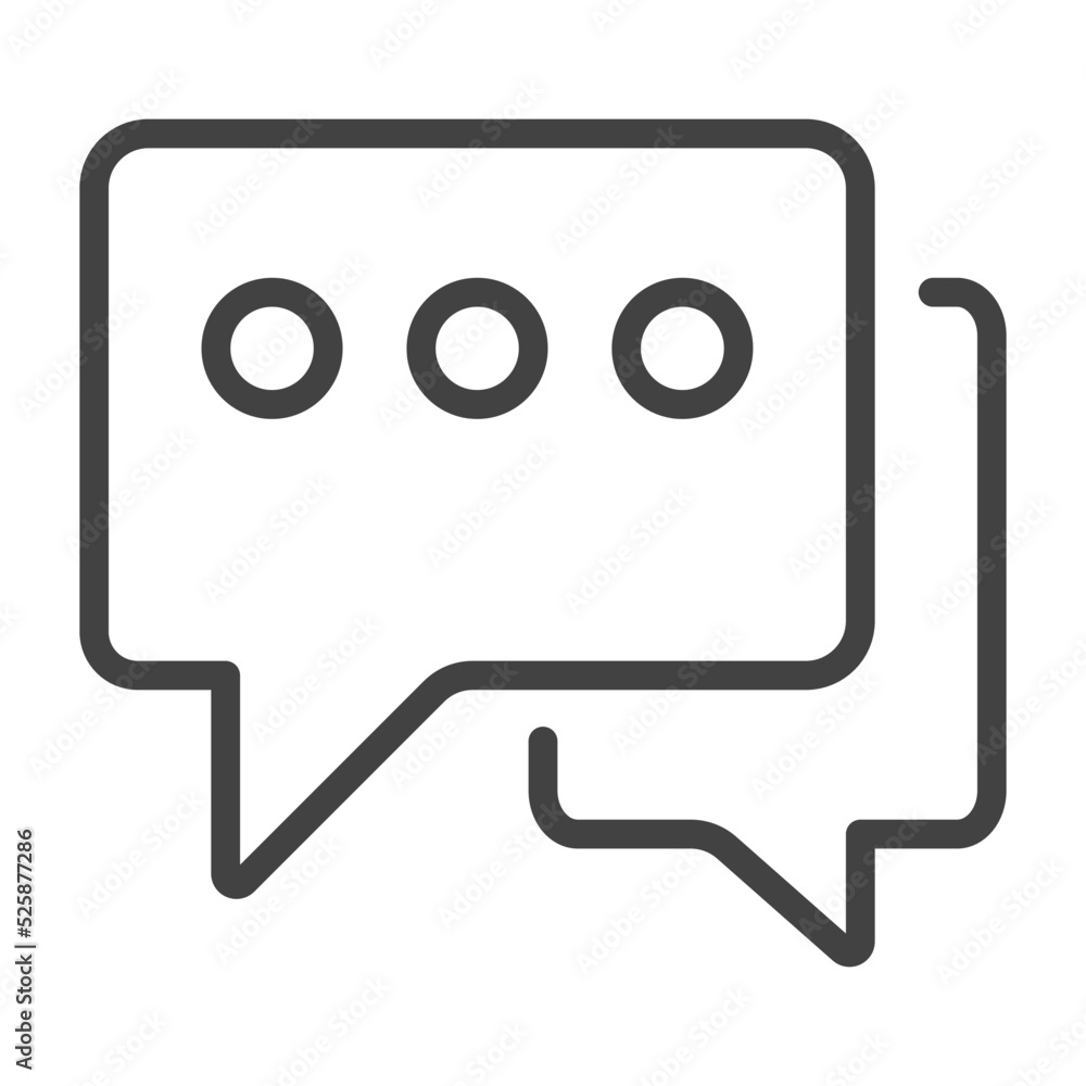 Fototapeta premium Chat Thin Line Icon. Outline Icon. Editable Stroke.