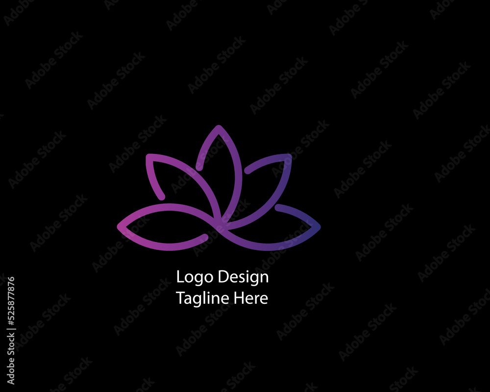 Fototapeta premium Abstract and simple design logo concept minimalist logo with gradient colors. modern ideas logo for company and personal use vector file