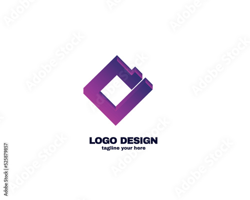 Abstract and simple design logo concept minimalist logo  with gradient colors. modern ideas logo for company and personal use vector file