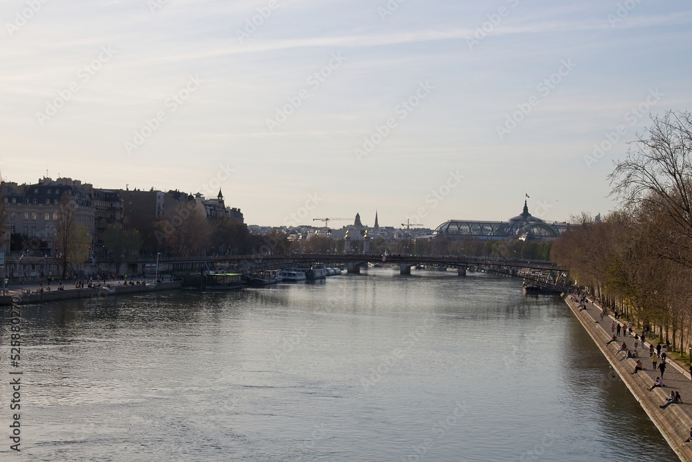 bridge over the river seine city