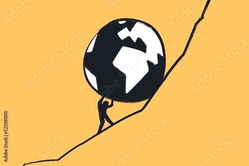 Photography Global effort to support planet earth - Comic strip in cartoon style for post, i