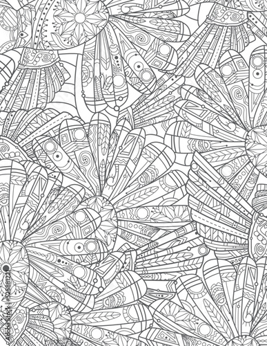 Abstract zentangle background