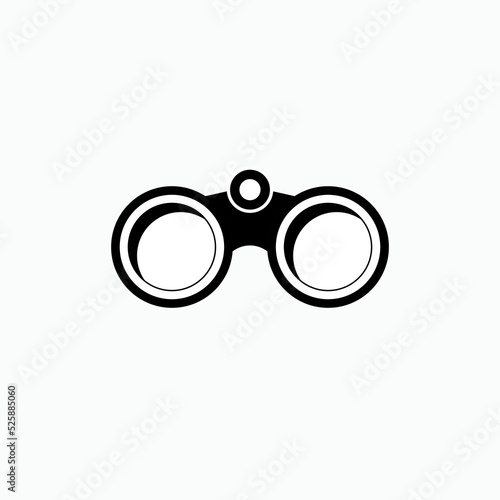 Binoculars Icon. Surveillance, Vision Equipment Symbol - Vector. 