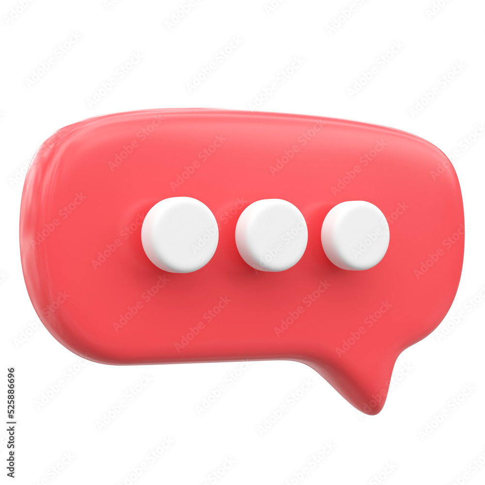 3D live chat icon. Message icon. 3D element. 3D live chat icon. Message icon. 3D element.