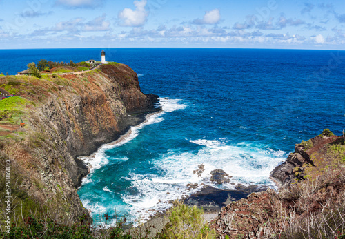 The Kilauea Point Lighthouse at Kilauea Point National Wildlife Refuge, Kauai, Hawaii, USA