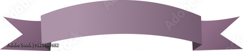 Purple ribbon banner, label