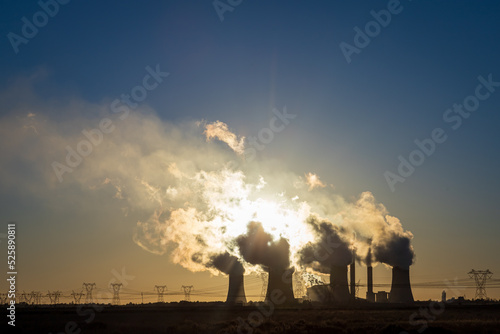 Lethabo Coal Power Station at sunrise