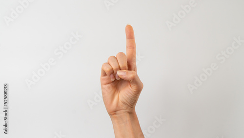 Sign language of the deaf and dumb people, English letter d