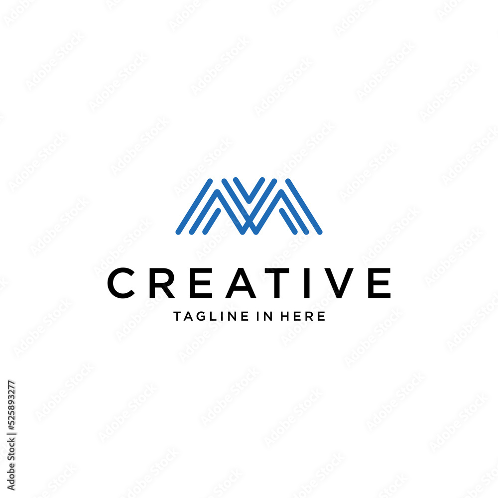 Geometric MM Logo Modern Luxury Monogram in Blue for Tech, Finance & Consulting Branding Geometric MM Logo Modern Luxury Monogram in Blue for Tech, Finance & Consulting Branding