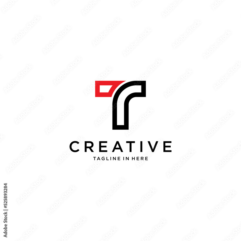 simple letter TR logo. abstract T vector design simple letter TR logo. abstract T vector design