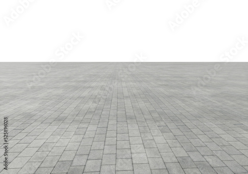 Brick Foreground Floor with Perspective, Transparent Background PNG
