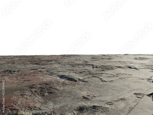 Rocky Foreground Floor with Perspective, Transparent Background PNG
