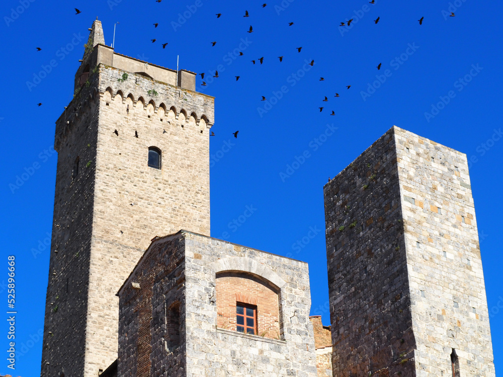 Typical medieval tower of San Gimignano, Tuscany