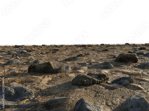 Rocky Foreground Floor with Perspective  Transparent Background PNG 
