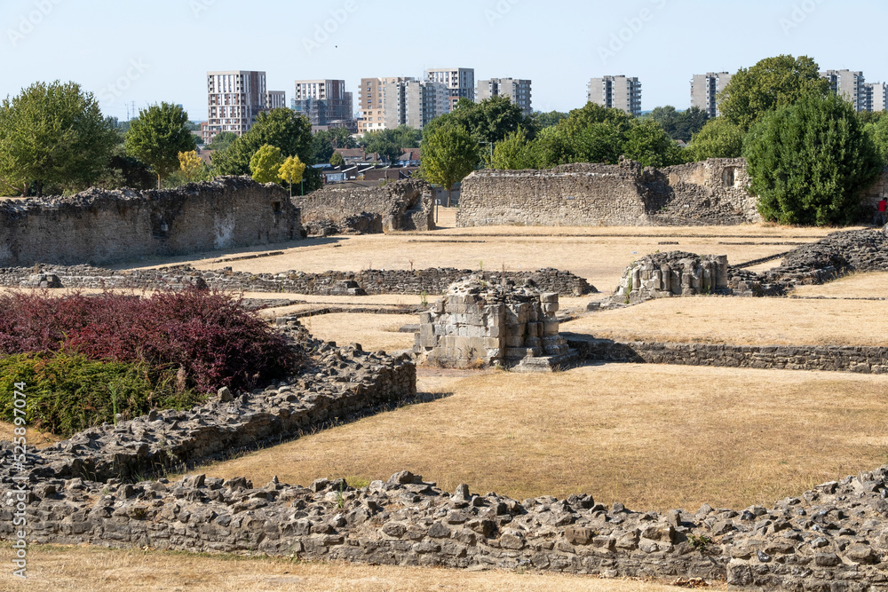 The ancient remains of Lesnes Abbey, the 12th century built monastery located at Abbey Wood, in the London Borough of Bexley, United Kingdom.