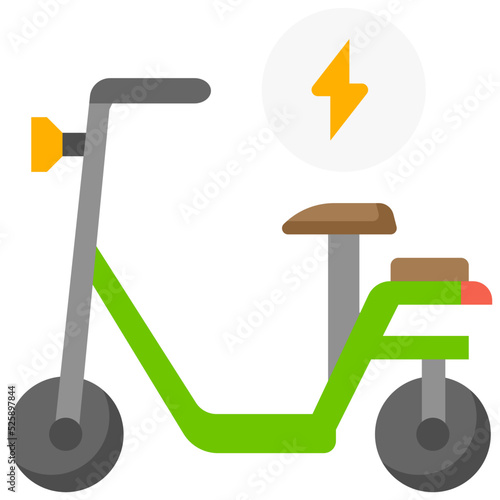 electric bike flat icon