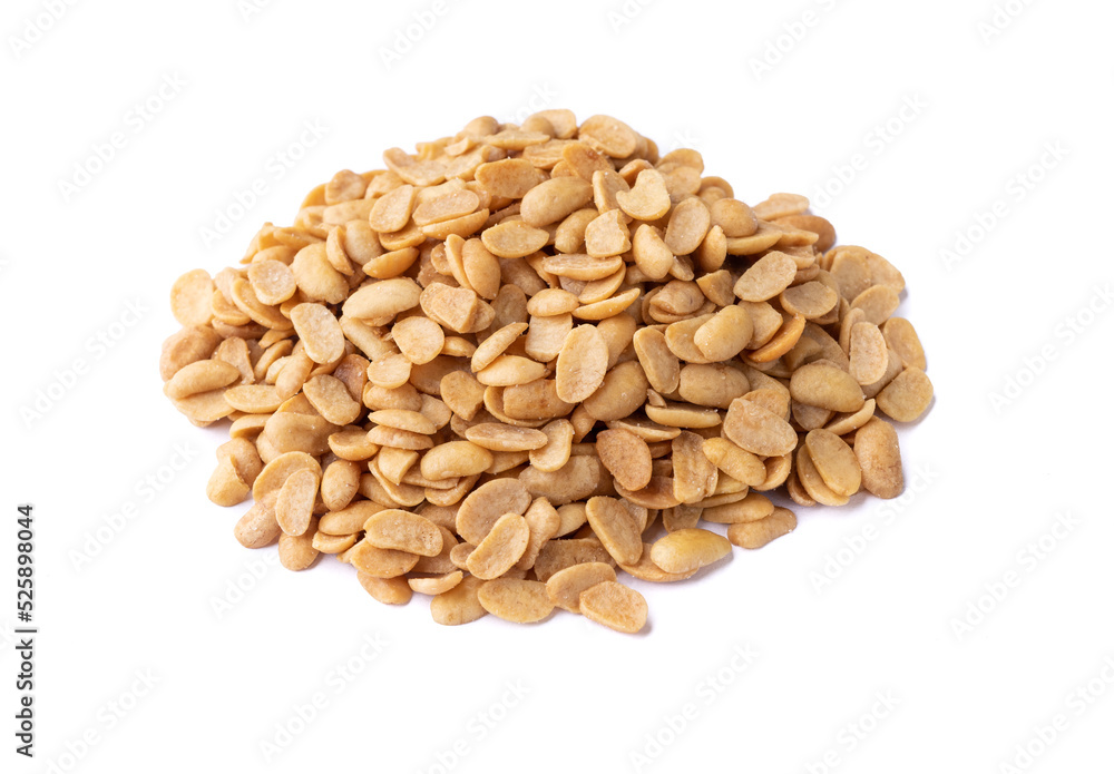 Fried soy beans snack isolated over white background Fried soy beans snack isolated over white background