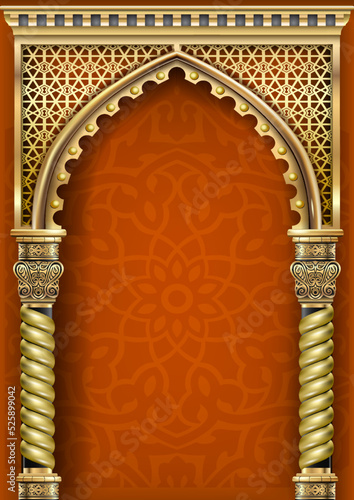 Arch of gold in the oriental style