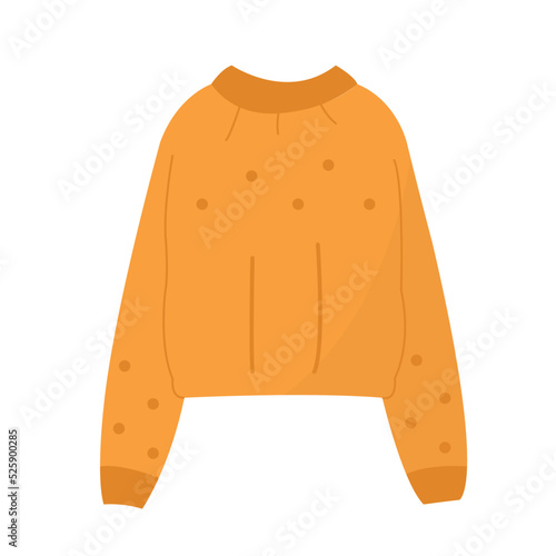 Yellow orange warm sweated for autumn and winter casual wear. Home cozy clothing.