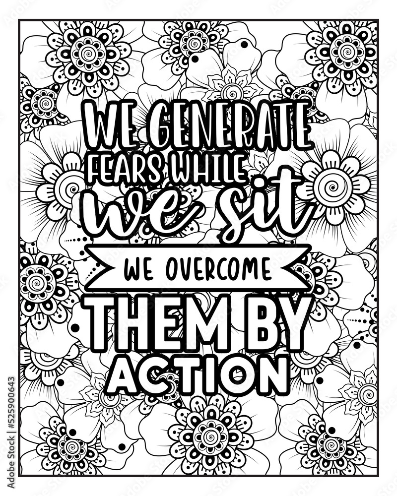 Motivational quotes coloring pages design Motivational quotes coloring pages design