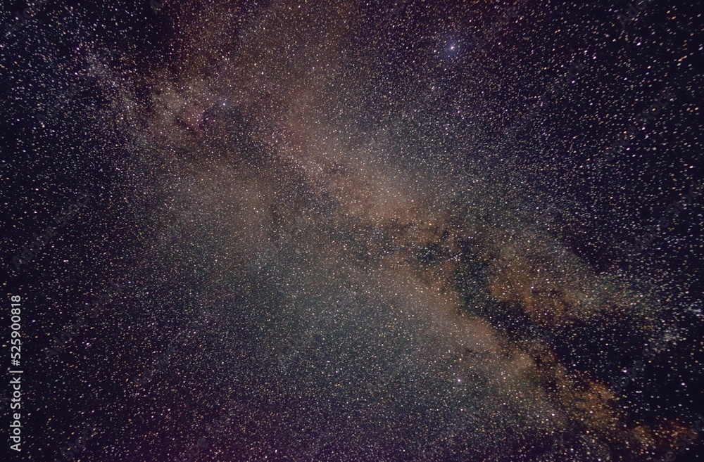 deep space with milky way as the background in late summer near Fulda and Frankfurt , Hesse Germany