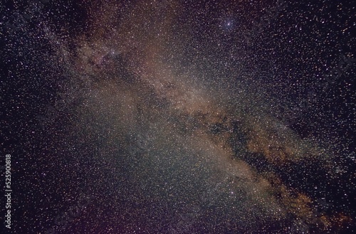 deep space with milky way as the background in late summer near Fulda and Frankfurt , Hesse Germany