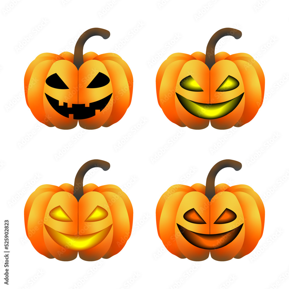 Pumpkin set. Orange Halloween silhouette pumpkin, vector, autumn. Pumpkin set. Orange Halloween silhouette pumpkin, vector, autumn.
