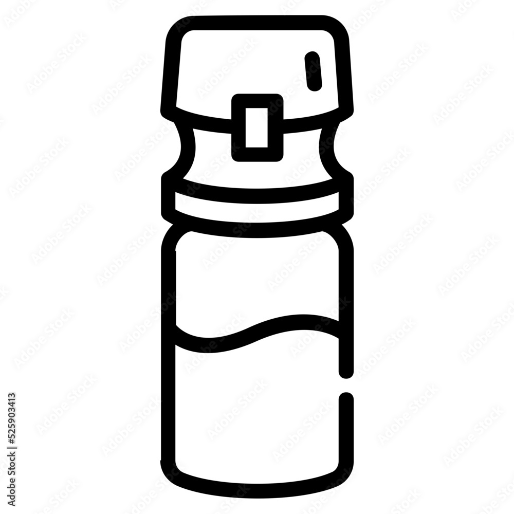 A customizable linear icon of milkshake 