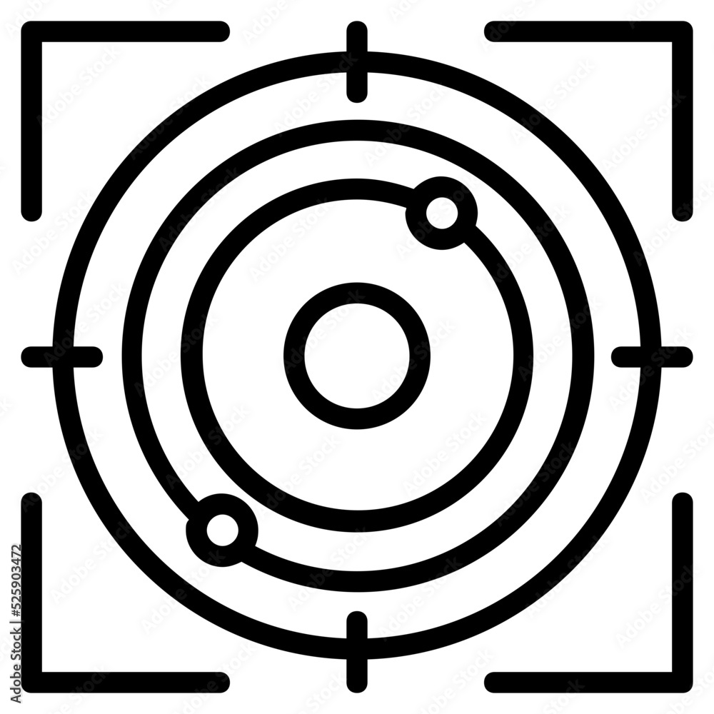 A linear icon design of focus A linear icon design of focus