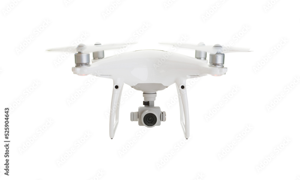 Front View of a Drone Quadcopter UAV Isolated In Flight. Transparent PNG. Front View of a Drone Quadcopter UAV Isolated In Flight. Transparent PNG.