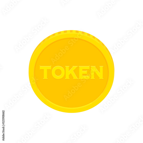 TOKEN（トークン）の刻印入りの通貨･コインの素材 - 仮想通貨やブロックチェーンのイメージ素材 photo