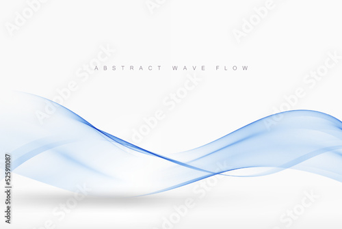 Blue color abstract wave design element,transparent wave flow with shadow,design element.