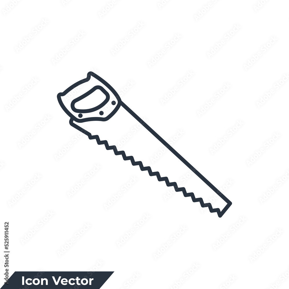 hand saw icon logo vector illustration. handsaw carpentry tool symbol template for graphic and web design collection hand saw icon logo vector illustration. handsaw carpentry tool symbol template for graphic and web design collection