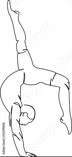 man doing yoga