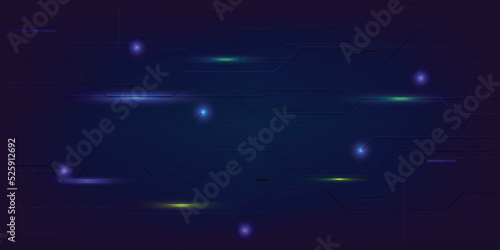 Vector illustration of digital perspective empty space layout for digital product and game advertisement artwork.Digital technology concepts.