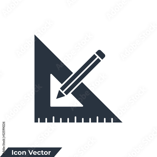 Free Download pencil and ruler icon logo vector illustration. pencil and ruler symbol template for graphic and web design collection - GFXLoad