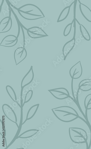 Abstract floral vector backgrounds with copy space for text. Social media stories, posts, highlights templates.