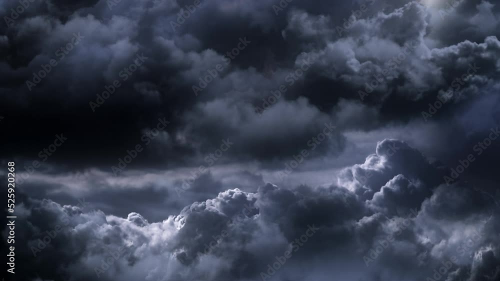 Sky Storm with Lightnings Loop Landscape Animation Motion Background Sky Storm with Lightnings Loop Landscape Animation Motion Background
