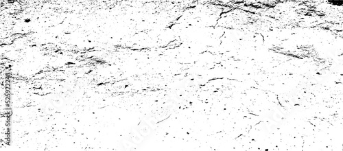 Cracked Surface Grunge Texture Vector. Uneven Overlay. Distressed Grungy Effect. Vector Illustration.Black Isolated on White Background. EPS 10.