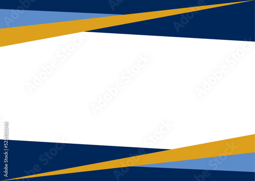 Blue, yellow and white color. Suitable for social media post and web internet ads. Template layout. Frame, boarder for text, picture, advertisement. Empty space. Business template.
