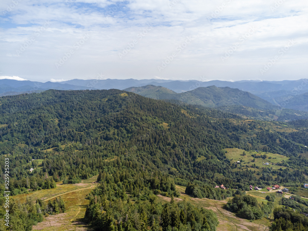 Beautiful landscape of mountains. Aerial photo