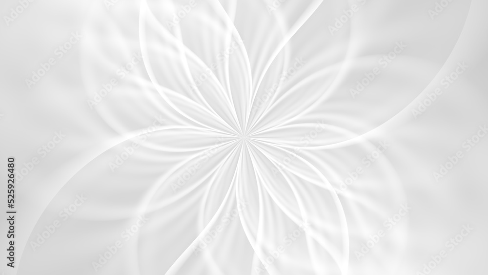 custom made wallpaper toronto digitalWhite abstract geometric flower wallpaper background. Elegant minimal subtle light grey shadow sacred geometry mandala packaging or display backdrop. Technology or luxury concept 3D fractal rendering.