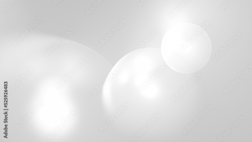 White abstract soft luminescent spheres wallpaper background. Elegant