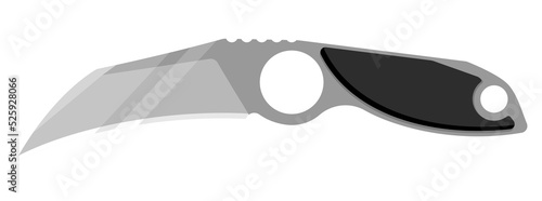 Karambit knife. Cute karambit knife isolated on white background. Vector illustration