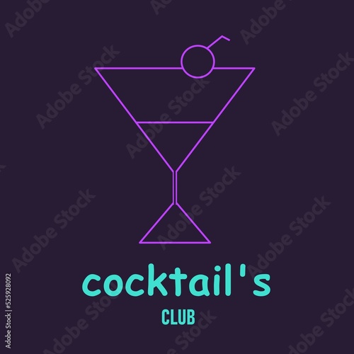 Cocktail bar, club template in two colors