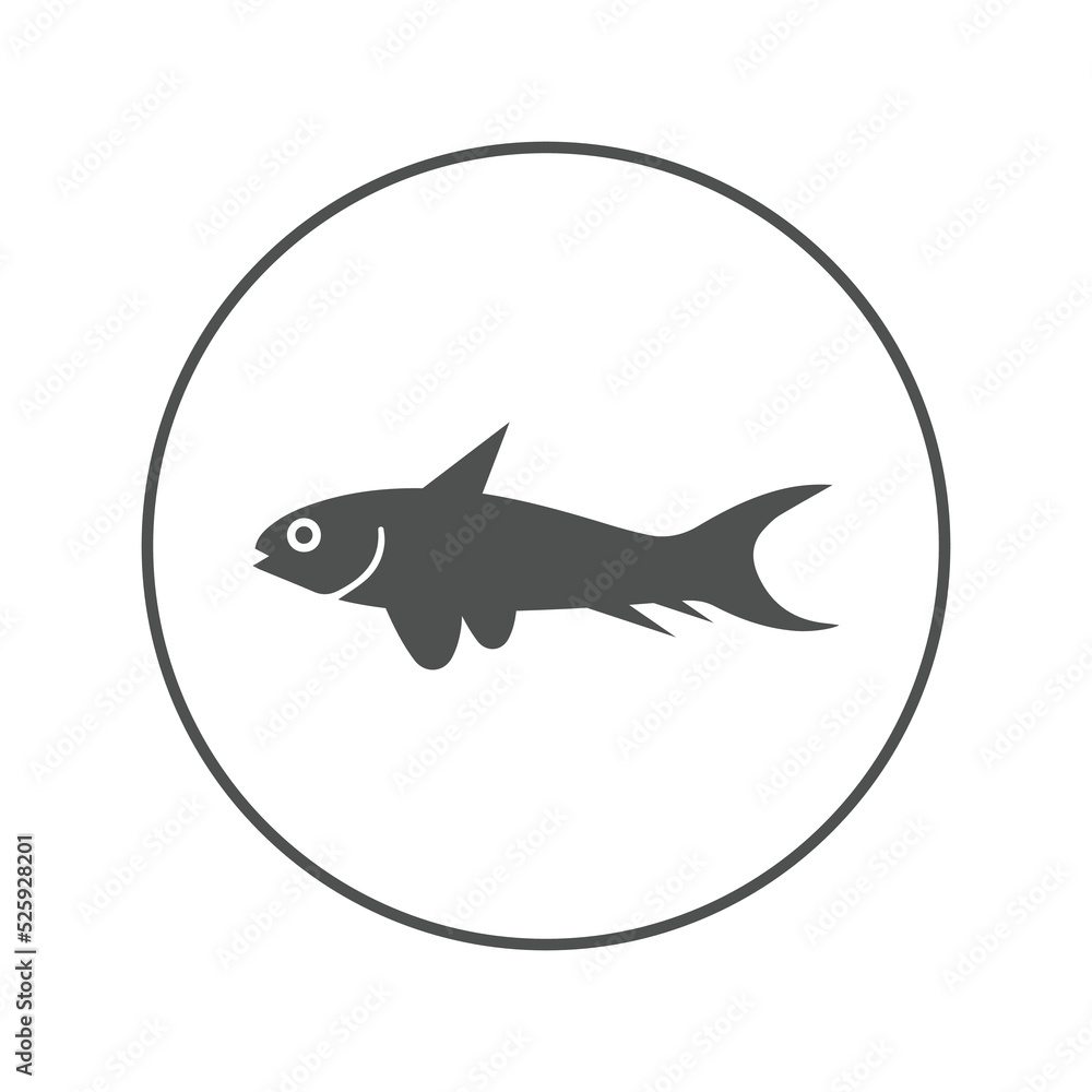 Healthy fresh sea fish icon | Circle version icon |