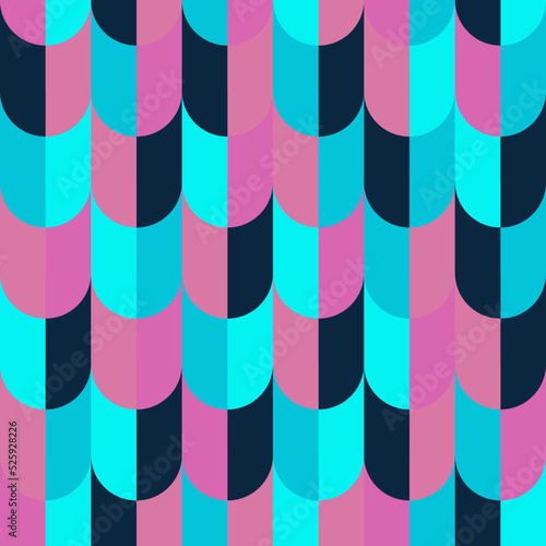 Neon blue and pink geometric pattern