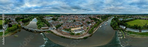 Chester, Cheshire, England - aerial view